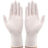 HOUSE DAY 100pcs Protective Disposable Latex Gloves, High Quality Gloves (Large)