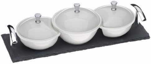 Arthur Price Kitchen Covered Dishes on a Slate Base Set of 3 by Arthur Price Kitchen