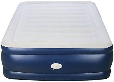 Air Bed with Built-in Pump Deluxe Full-size Raised Flocked