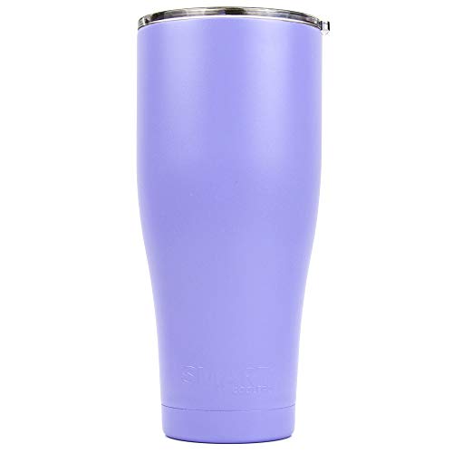 Tumbler 32 oz Lilac - Ultra-Tough Double Wall Stainless Steel Premium Insulated Cup - Keep Coffee and Ice Tea or Beer - Ultimate Set - Leak-Proof + Sliding Lid + Straw + Brush + Gift Box, Lilac - Thumbnail 3