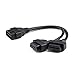 Outzone OBDII Extension Cable 16 Pin Splitter Y Cable 30cm/11.8inches Male to Dual Female Cord Compatible for All OBD2 Vehicles
