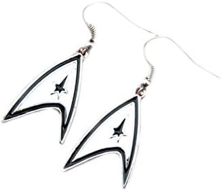 Blue Heron Star Trek Logo Dangle Earrings w/Gift Box