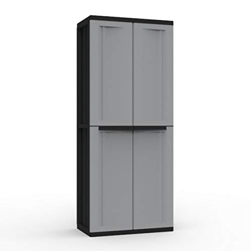 Kreher Kunststoffschränke | Aufbewahrungsschrank in neutraler Optik. Mit höhenverstellbaren Böden und abschließbaren Türen in 3 verschiedenen Modelle (Spindschrank) – Bild 4