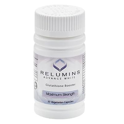 Relumins Advanced Glutathione Booster - Max Strength - 30 Vegetarian Capsules - Halal Certified - Supports Healthy Skin and Good Antioxidant Levels for Overall Wellness