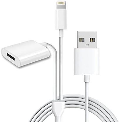 Charger for Apple Pencil Adapter [2-in-1 Function] also USB Charger/Data Cable for iPhone and iPad Pro Accessories(150CM, White)
