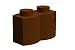 Lego Building Accessories Reddish Brown 1x2 Palisade Bricks, Bulk - 50 Pieces Per Package