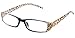 SOOLALA 3-Pairs Womens Designer Fashion Rhinestone Lightweight Reading Glasses, +1.25D