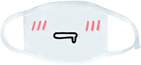 Frankfort White Anime Emoticon Mouth-Muffle Kaomoji Anti-Dust Cute Face Mask (8)