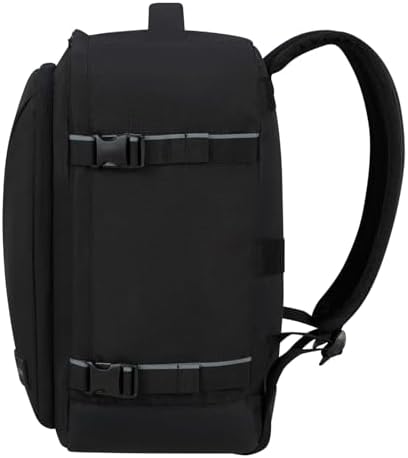 Take2Cabin - Sac Cabine Ryanair 25 x 20 x 40 cm, 24 L, 0,40 kg, Bagage à Main, Sac à Dos Avion S Sous le Siège, Noir (Black)
