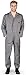 NATURAL WORKWEAR - Mens Long Sleeve Basic Blended Coverall, Grey 38101-Medium-FBA