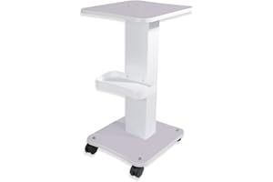 HUOXOU Esthetician Trolley Cart, Esthetician Rolling, Beauty SPA Salon Trolley Cart with Wheels, Tattoo Table Work Salon Station, Load 220 lbs