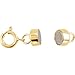 New Solid 14K Yellow Gold Barrel Magnetic Converter Necklace Clasp with Spring Ring