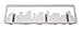 Umbra 318190-660 Skyline Multi Hook Wall-Mount, White