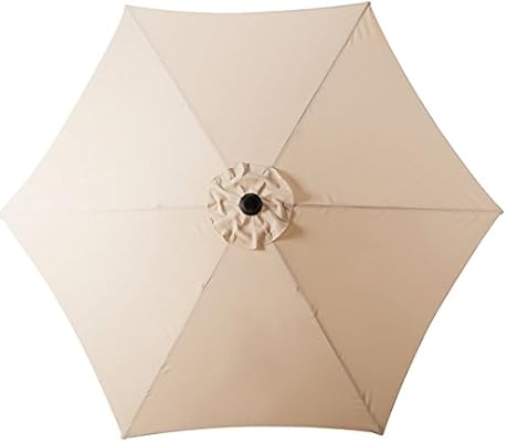 Amazon Com Grand Patio 9 Ft Aluminum Patio Umbrella Uv Protected Outdoor Umbrella With Push Button Tilt And Crank Beige Garden Outdoor