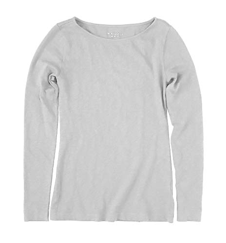 J.Crew Mercantile Women's Long Sleeve Boatneck T-Shirt, Overcast Gray M