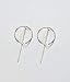 Circle Threader Silver Earrings Long Dangle Earrings Circle Ear Jacket Dainty Everyday