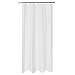 Mrs Awesome Embossed Microfiber Fabric Stall Shower Curtain Liner 36 x 72 inches,Washable and Water Repellent, White