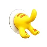 OmkuwlQ Lovely Cartoon Animal Tail Shape Sucker Kitchen Bathroom Wall Hook Strong Vacuum Suction Cup