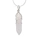Natural Gemstone Necklace Healing Crystals Reiki Chakra Cut 18-20 Inch Gemstone Pendant Necklace (1pc) Great Gift