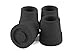 Essential Medical Supply Replacement Quad Cane Tips, Black, 5/8 Inch