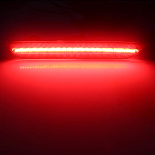 GTINTHEBOX (2) Smoked Lens High Power Red 48-SMD LED Rear Side Marker Lights Lamps Kits For 2015 2016 2017 2018 Ford Mustang - Thumbnail 3