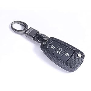 SDLWDQX TPU sleutelhouder Sleutel Cover Case, Fit Voor Audi A6L A7 A8 Q8 E-tron C8 D5 2019 2020 Autosleutel Cover Houder…