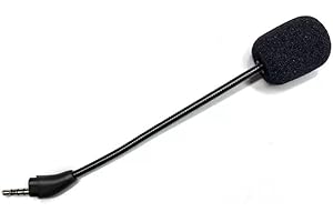 Aluminum Alloy Boom Mic for HyperX Cloud III | Original Style Fit with Noise Reduction, Flexible Memory Hose, Detachable & Pl