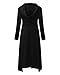 StyleDome Women Loose Irregular Kangaroo Pockets Long Tunics Sweatshirts Hoodies Black US 16
