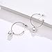 LEKANI Hoop Earrings 925 Sterling Silver Drop Dangle Circle Endless Lightweight Design Jewelry Gifts Embellished Crystals from Swarovski for Women (Pearl)