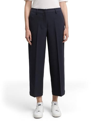 TOM TAILOR Pantaloni da Donna, 38875 – Navy Black Structure, 36W x 28L
