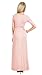 Simlu Long Maxi Dresses with Sleeves for Women - Peach
