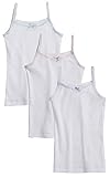 Sportoli8482; Girls 3 Pack 100% Cotton Tagless White Cami Undershirts - Size 10-12