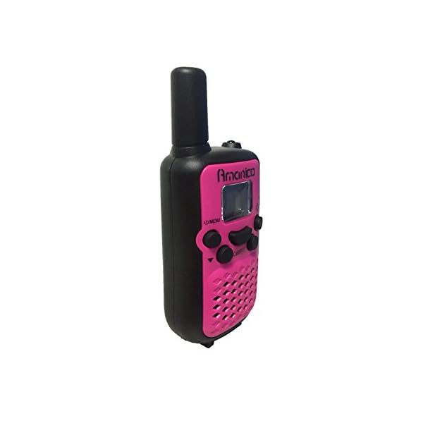 Amanico-Pink-Kids-Walkie-Talkies-Kinds-of-Channel-FRSGMRS-2-Way-Radio-2-miles-up-to-37-Miles-UHF-Handheld-41-In-Length-for-Children-kids-Child-Boys-Girls-Teens-1-Pair-Pink