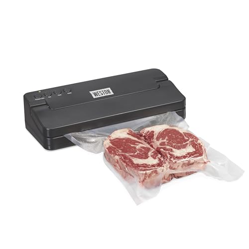 Weston Compact Food Vacuum Sealer Machine, Powerful 23” Hg Pump, For bags Up To…