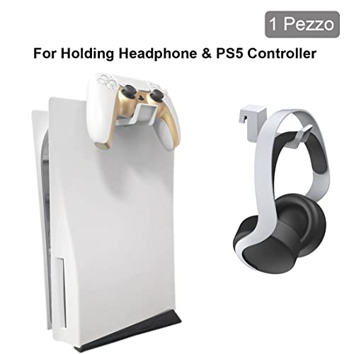 Headset Holder for PS5 Headphone Holder for PlayStation 5, Gaming Headset Hanger Headphone Hook for PS5