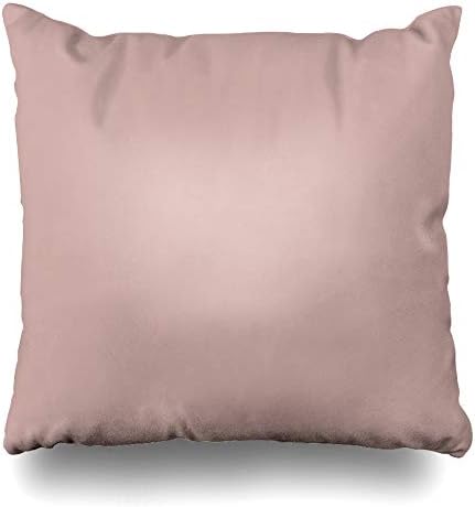 InnoDIY Throw Pillow Covers Dusty Rose Pale Pink Solid Trend Color Pillowslip Square Size 16 x 16 Inches Cushion Cases Pillowcases