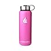 HYDRO CELL Stainless Steel Insulated Water Bottle with Straw - For Cold & Hot Drinks - Metal Vacuum Flask with Screw Cap and Modern Leakproof Sport Thermos for Adults (Fuchsia 40oz)