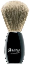 Dovo Pure Badger Shaving Brush, Black Acrylic Handle