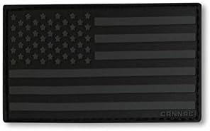 USA Velcro Patch, Right Arm, Black [CPG-ACS-USAR-B - Cannae]