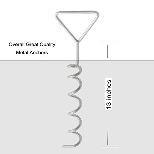 AbraFit Premium Spiral Anchor Kit for Trampoline (Set of 4)