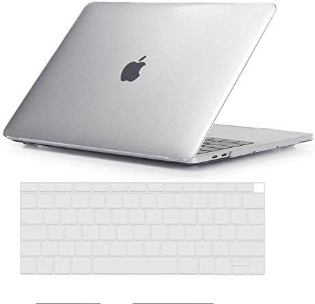 2018 MacBook Air 13 inch Case (A1932) and Keyboard Cover, AICOO 2 in 1 Slim Snap On Plastic Hard Shell Crystal Clear Transparent Mac Air Cover for 2018 New MacBook Air 13 inch A1932, Crystal Clear