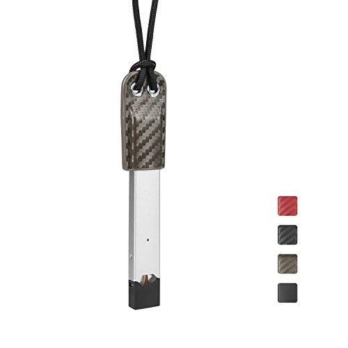 Magnetic Anti-Loss Necklace, Summerplus Torque Compatible with JUUL Vape, Fashion Paracord Pendant Lanyard-Device Not Included (Carbon Fiber Grey)