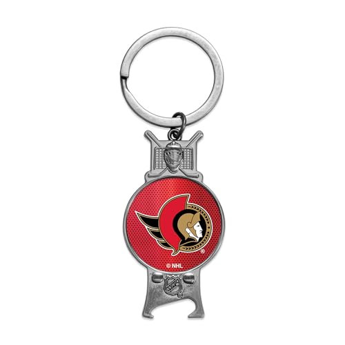 Rico Industries NHL Hockey Ottawa Senators Sculpted Bottle Opener Keychain -Gre…