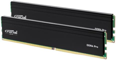 Crucial Pro 32GB DDR4 RAM Kit (2x16GB), High-Performance 3200MHz (or 3000MHz or 2666MHz) Desktop Memory UDIMM 288-Pin, Compatible with Intel and AMD Ryzen - CP2K16G4DFRA32A