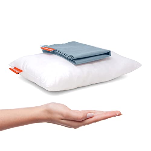 Pipsqueak Microfiber Pillow - Small, Mini, Tiny - 11 x 7 in - Perfect for Travel, Cars, Airplanes, Camping, Dogs, Toddlers, Kids, Lumbar, Knees and Neck - Ages 2 Yrs and Up