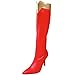 Funtasma by Pleaser Women's Wonder-130 Knee-High Boot,Red/Gold Str. Pu,6 M US