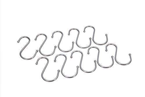 Pro Chef Kitchen Tools Round S Hooks - Kitchen Pot Racks Hook 10 Pack Set - Heavy Duty S Shaped Clothing Hangers - Fits Utensil Organizer Rack Hanger Bar - Outdoor Garage Home Storage Organization - Thumbnail 4