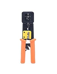Herramienta de crimpado profesional de red Ethernet resistente para conectores RJ45   RJ12 regulares y End Passthrough