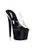 Pleaser Women's Adore-702 Sandal,Clear/Black,9 M US