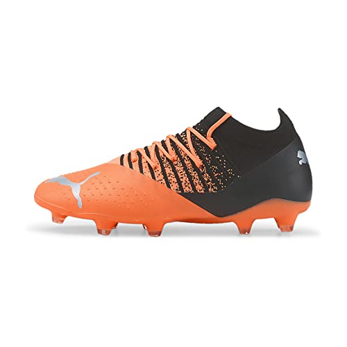 Buyr.com | Soccer | PUMA Men's Future Z 3.3 Fg/Ag Soccer Shoe, Neon Citrus Silver Black, 8